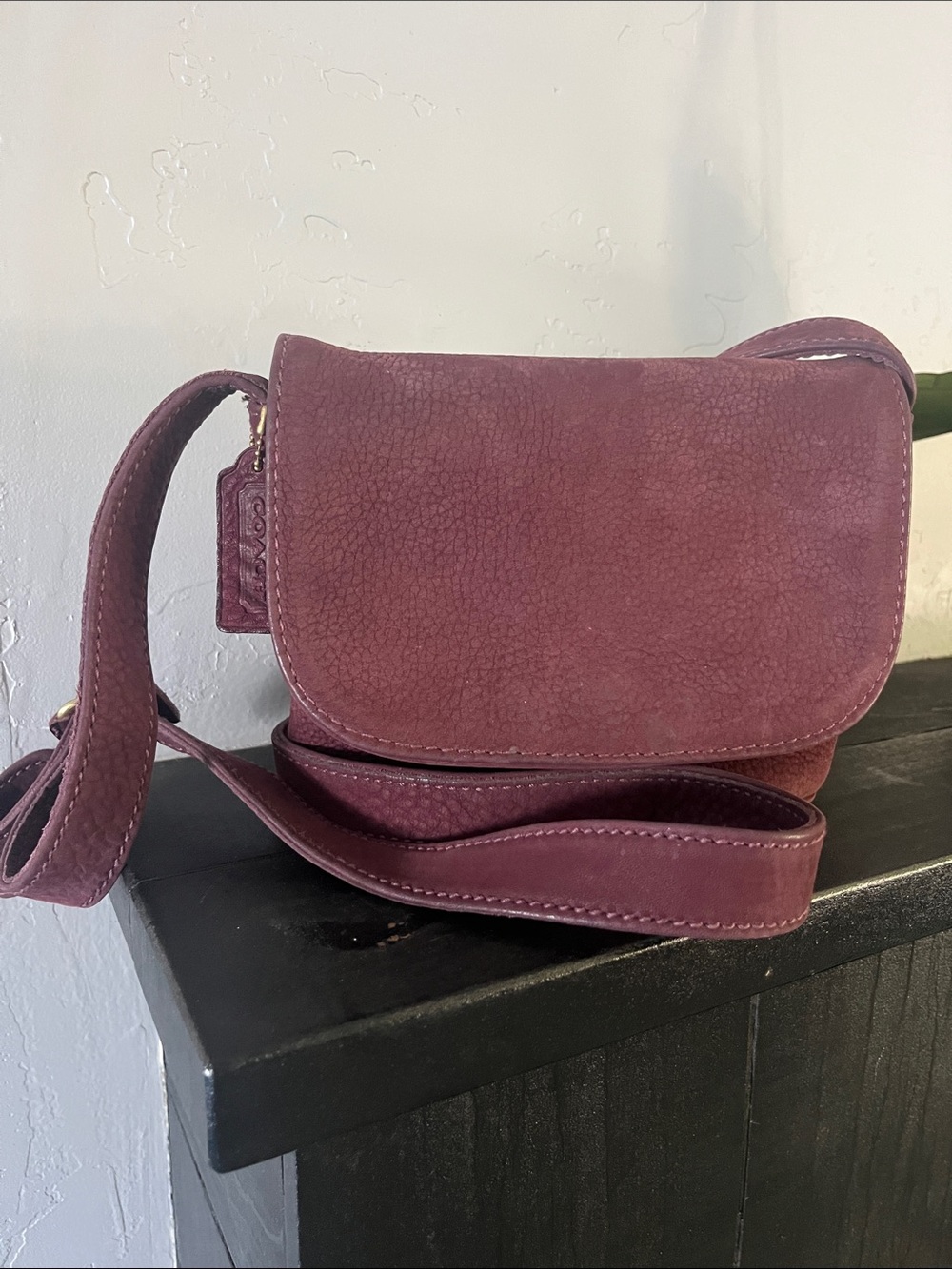 Coach Vintage Sonoma Small Flap Bag 4946 Grape Crossbody